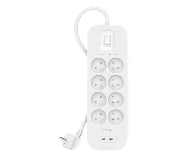BELKIN SurgePlus 8x FR, 2x USB-C, 2m SRB004ca2M - 1183336 - zdjęcie